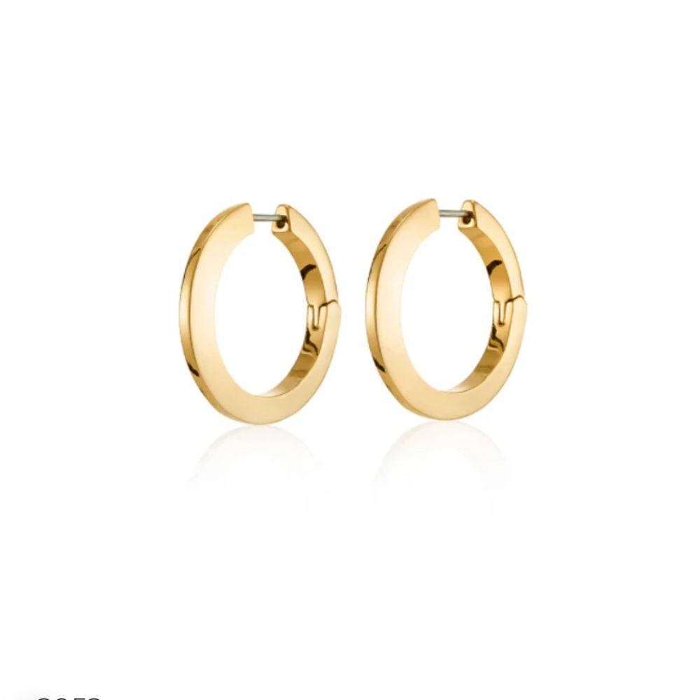 JENNY BIRD GOLD TONI HINGED HOOP EARRINGS